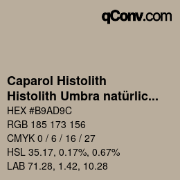Color code: Caparol Histolith - Histolith Umbra natürlich 40 | qconv.com