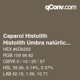 Color code: Caparol Histolith - Histolith Umbra natürlich 5 | qconv.com