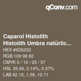 Code couleur: Caparol Histolith - Histolith Umbra natürlich 5 | qconv.com