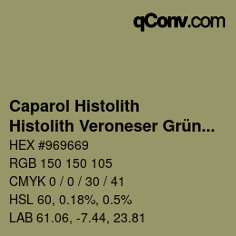 Código de color: Caparol Histolith - Histolith Veroneser Grün 10 | qconv.com