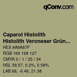 Color code: Caparol Histolith - Histolith Veroneser Grün 20 | qconv.com