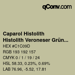 Color code: Caparol Histolith - Histolith Veroneser Grün 30 | qconv.com