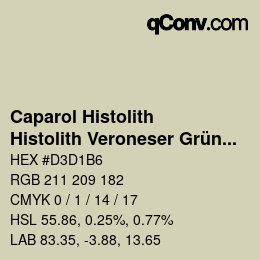 Color code: Caparol Histolith - Histolith Veroneser Grün 40 | qconv.com