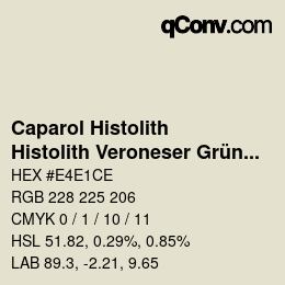 Color code: Caparol Histolith - Histolith Veroneser Grün 50 | qconv.com