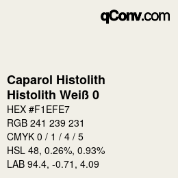 カラーコード: Caparol Histolith - Histolith Weiß 0 | qconv.com