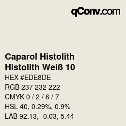 Color code: Caparol Histolith - Histolith Weiß 10 | qconv.com