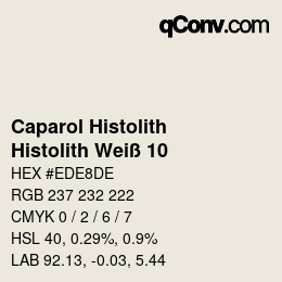 Código de color: Caparol Histolith - Histolith Weiß 10 | qconv.com