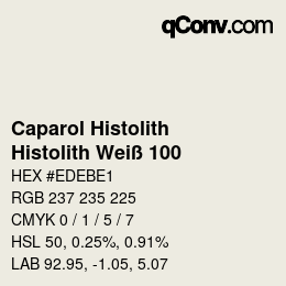 カラーコード: Caparol Histolith - Histolith Weiß 100 | qconv.com