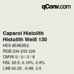 カラーコード: Caparol Histolith - Histolith Weiß 130 | qconv.com