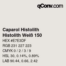 カラーコード: Caparol Histolith - Histolith Weiß 150 | qconv.com