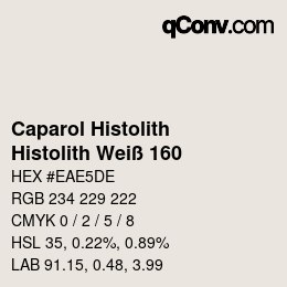 Farbcode: Caparol Histolith - Histolith Weiß 160 | qconv.com