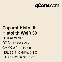 Farbcode: Caparol Histolith - Histolith Weiß 30 | qconv.com