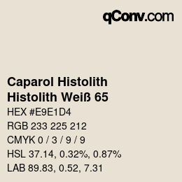 カラーコード: Caparol Histolith - Histolith Weiß 65 | qconv.com