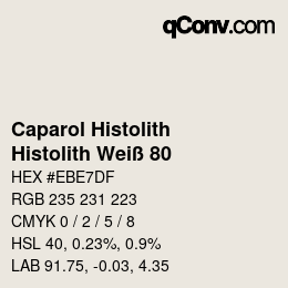 カラーコード: Caparol Histolith - Histolith Weiß 80 | qconv.com