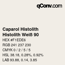 Código de color: Caparol Histolith - Histolith Weiß 90 | qconv.com