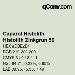 Color code: Caparol Histolith - Histolith Zinkgrün 50 | qconv.com