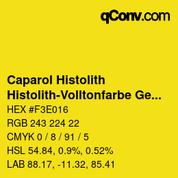 カラーコード: Caparol Histolith - Histolith-Volltonfarbe Gelb | qconv.com