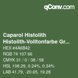 Farbcode: Caparol Histolith - Histolith-Volltonfarbe Grün | qconv.com