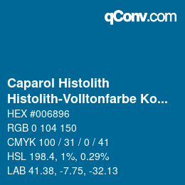 Código de color: Caparol Histolith - Histolith-Volltonfarbe Kobaltblau | qconv.com