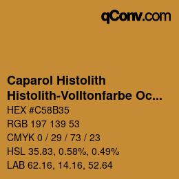 Farbcode: Caparol Histolith - Histolith-Volltonfarbe Ocker | qconv.com