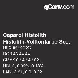 Farbcode: Caparol Histolith - Histolith-Volltonfarbe Schwarz | qconv.com