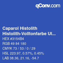カラーコード: Caparol Histolith - Histolith-Volltonfarbe Ultramarinblau | qconv.com