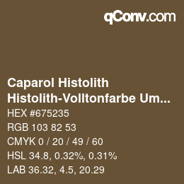 Código de color: Caparol Histolith - Histolith-Volltonfarbe Umbra | qconv.com