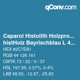 カラーコード: Caparol Histolith Holzprogramm - histHolz Bayrischblau L 457 | qconv.com