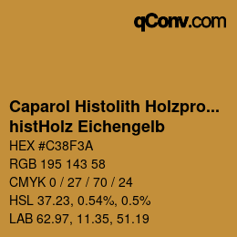 Código de color: Caparol Histolith Holzprogramm - histHolz Eichengelb | qconv.com