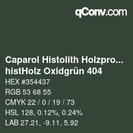 Código de color: Caparol Histolith Holzprogramm - histHolz Oxidgrün 404 | qconv.com