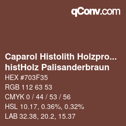 Farbcode: Caparol Histolith Holzprogramm - histHolz Palisanderbraun | qconv.com