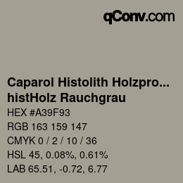 Farbcode: Caparol Histolith Holzprogramm - histHolz Rauchgrau | qconv.com