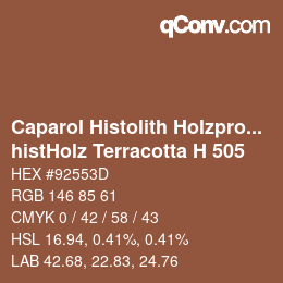 カラーコード: Caparol Histolith Holzprogramm - histHolz Terracotta H 505 | qconv.com