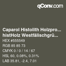 Código de color: Caparol Histolith Holzprogramm - histHolz Westfälischgrün L 455 | qconv.com