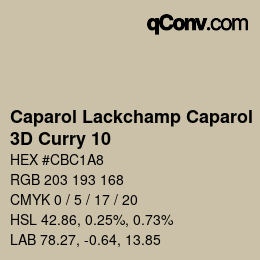 Farbcode: Caparol Lackchamp Caparol - 3D Curry 10 | qconv.com