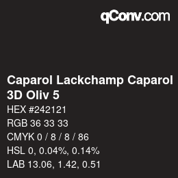 Farbcode: Caparol Lackchamp Caparol - 3D Oliv 5 | qconv.com