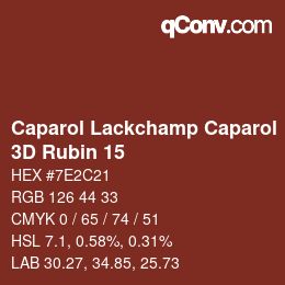 カラーコード: Caparol Lackchamp Caparol - 3D Rubin 15 | qconv.com