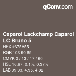 カラーコード: Caparol Lackchamp Caparol - LC Bruno 5 | qconv.com