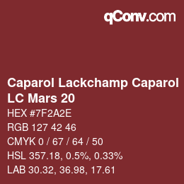 カラーコード: Caparol Lackchamp Caparol - LC Mars 20 | qconv.com