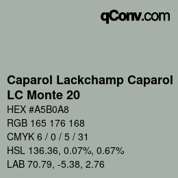 カラーコード: Caparol Lackchamp Caparol - LC Monte 20 | qconv.com