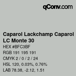 Color code: Caparol Lackchamp Caparol - LC Monte 30 | qconv.com