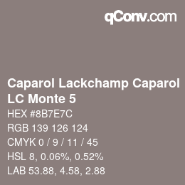 Farbcode: Caparol Lackchamp Caparol - LC Monte 5 | qconv.com