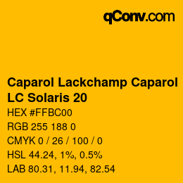 Farbcode: Caparol Lackchamp Caparol - LC Solaris 20 | qconv.com