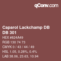 Farbcode: Caparol Lackchamp DB - DB 301 | qconv.com