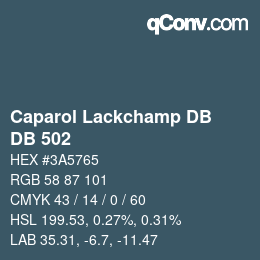 颜色代码: Caparol Lackchamp DB - DB 502 | qconv.com