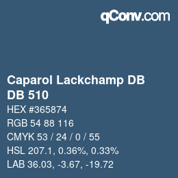 颜色代码: Caparol Lackchamp DB - DB 510 | qconv.com