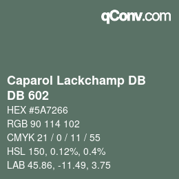 カラーコード: Caparol Lackchamp DB - DB 602 | qconv.com