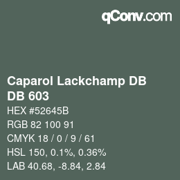 カラーコード: Caparol Lackchamp DB - DB 603 | qconv.com