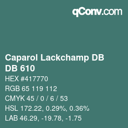 Farbcode: Caparol Lackchamp DB - DB 610 | qconv.com