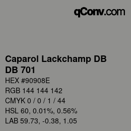 颜色代码: Caparol Lackchamp DB - DB 701 | qconv.com